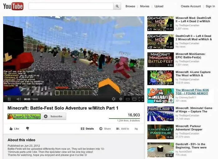 The Old YouTube Layout