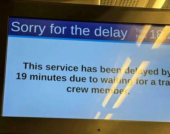 The Train Was Delayed This Time Because A Drunk Man Was On The Tracks, Making It Impossible For The Train To Move