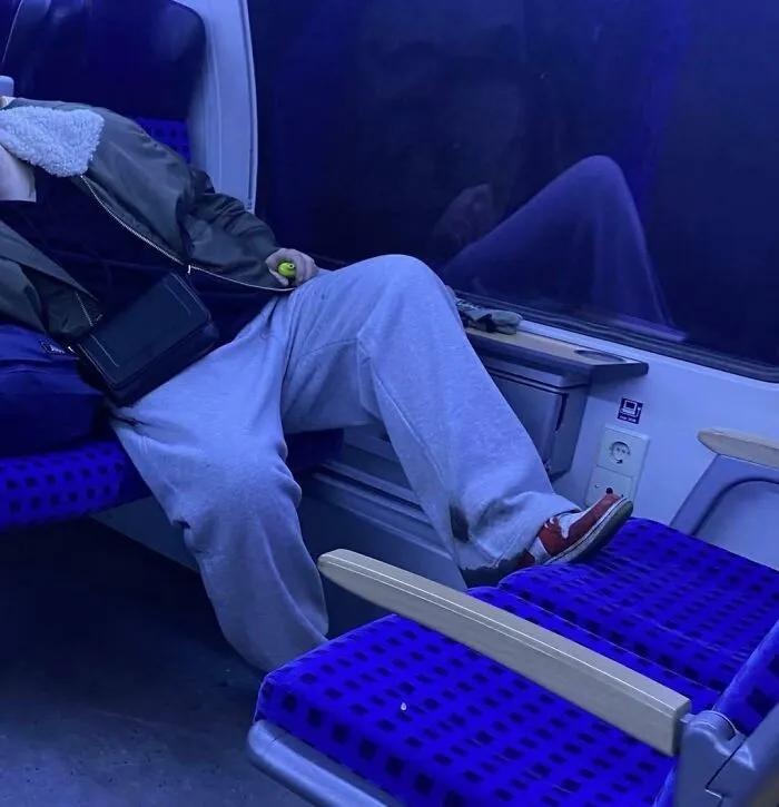 Yeah Just Put Your Wet, Dirty Shoes On The Textile Seat
