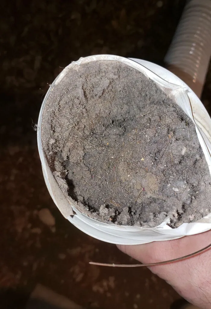 Just Bought A House And The Inspector Said It's Good To Go, But The Dryer Needed Two Cycles To Dry Clothes. The Entire 12 Feet Of Duct Looked Like This