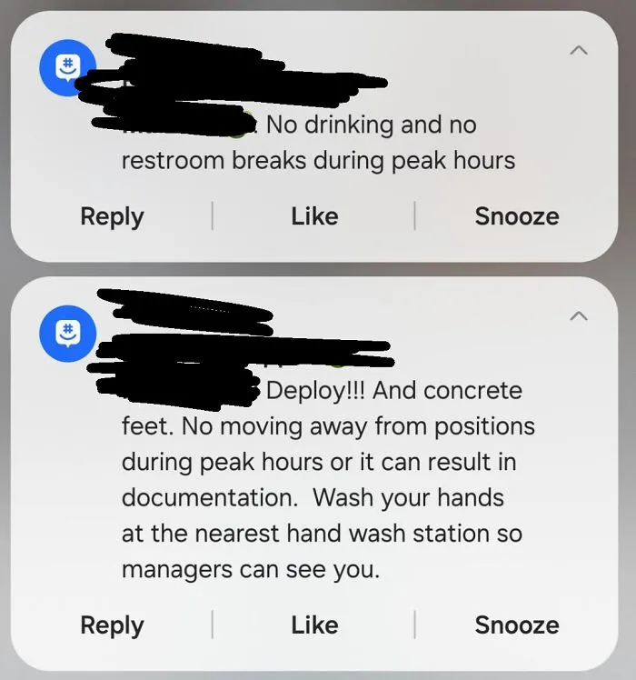 Ain't This Illegal? It's A Restaurant, Working In Front Of The Grill And I Can Not Go To The Bathroom Or Drink Water?