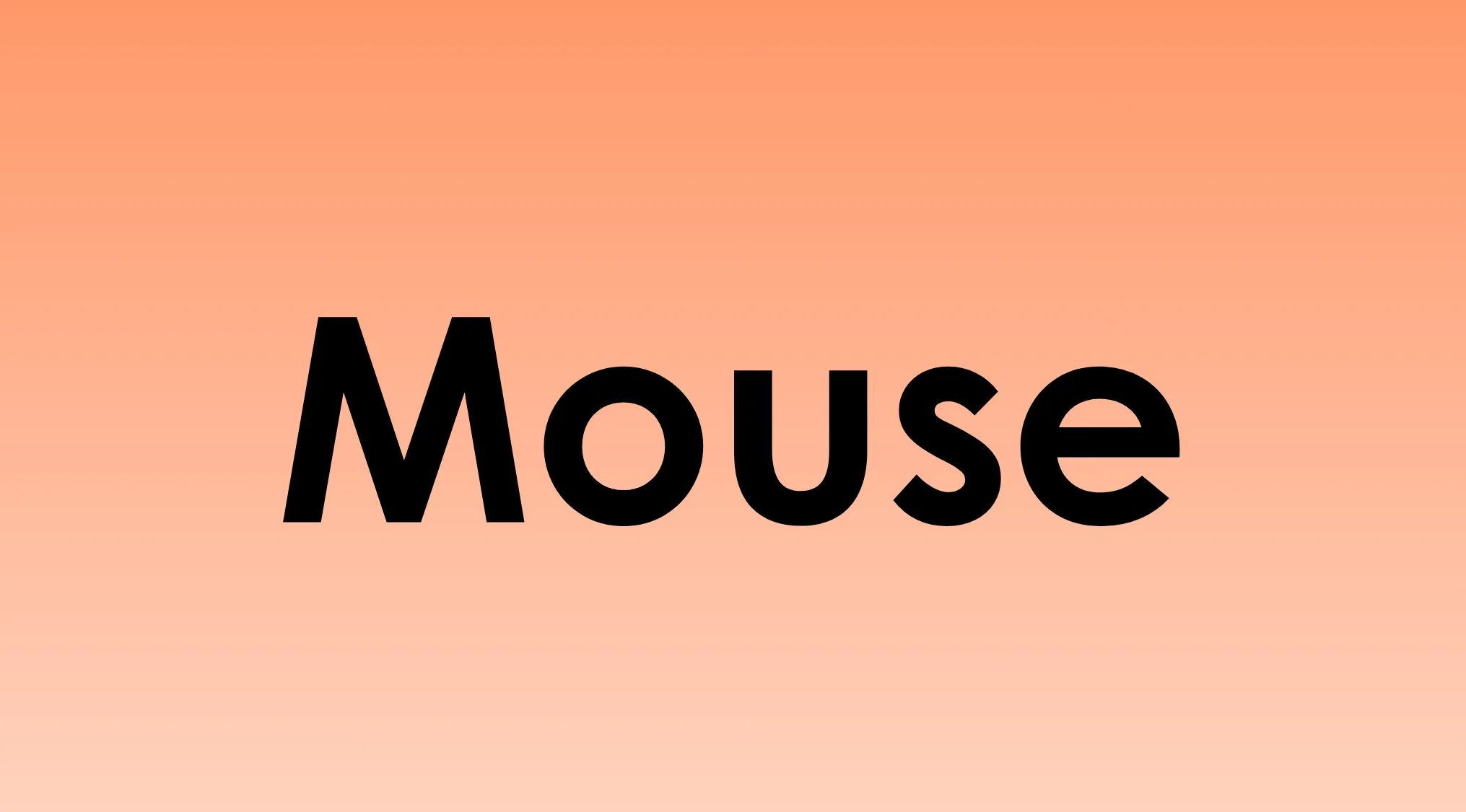 Mouse text displayed on a gradient orange background, highlighting the plural form of mice for quizzes and puzzles.