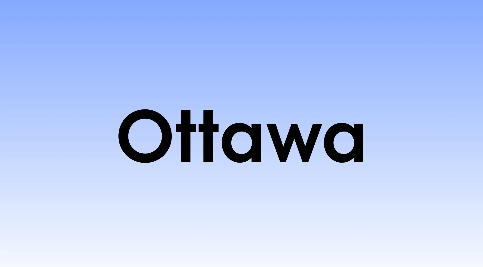 Ottawa text on a blue gradient background representing the capital city in a pub quiz challenge context.