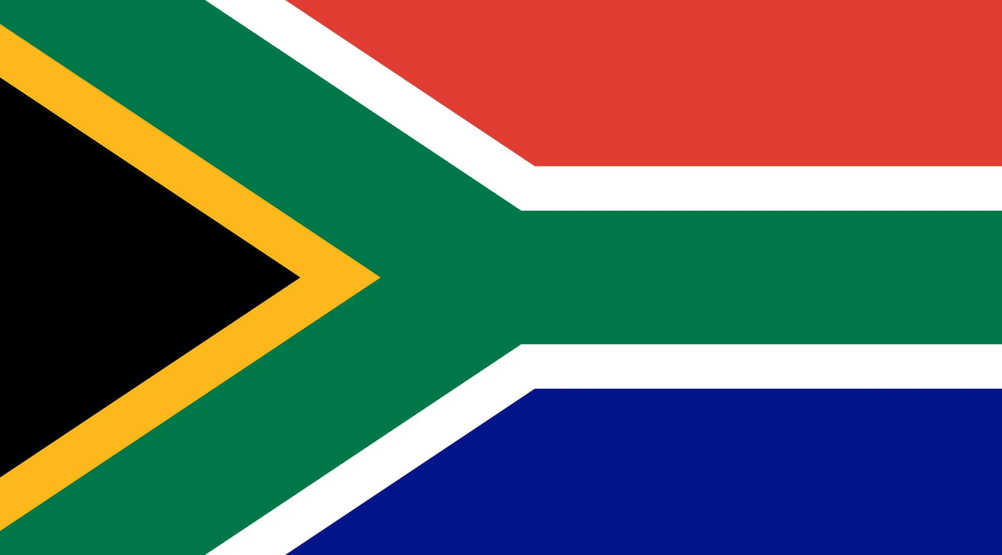 South African flag representing the first president of South Africa after apartheid, Nelson Mandela.