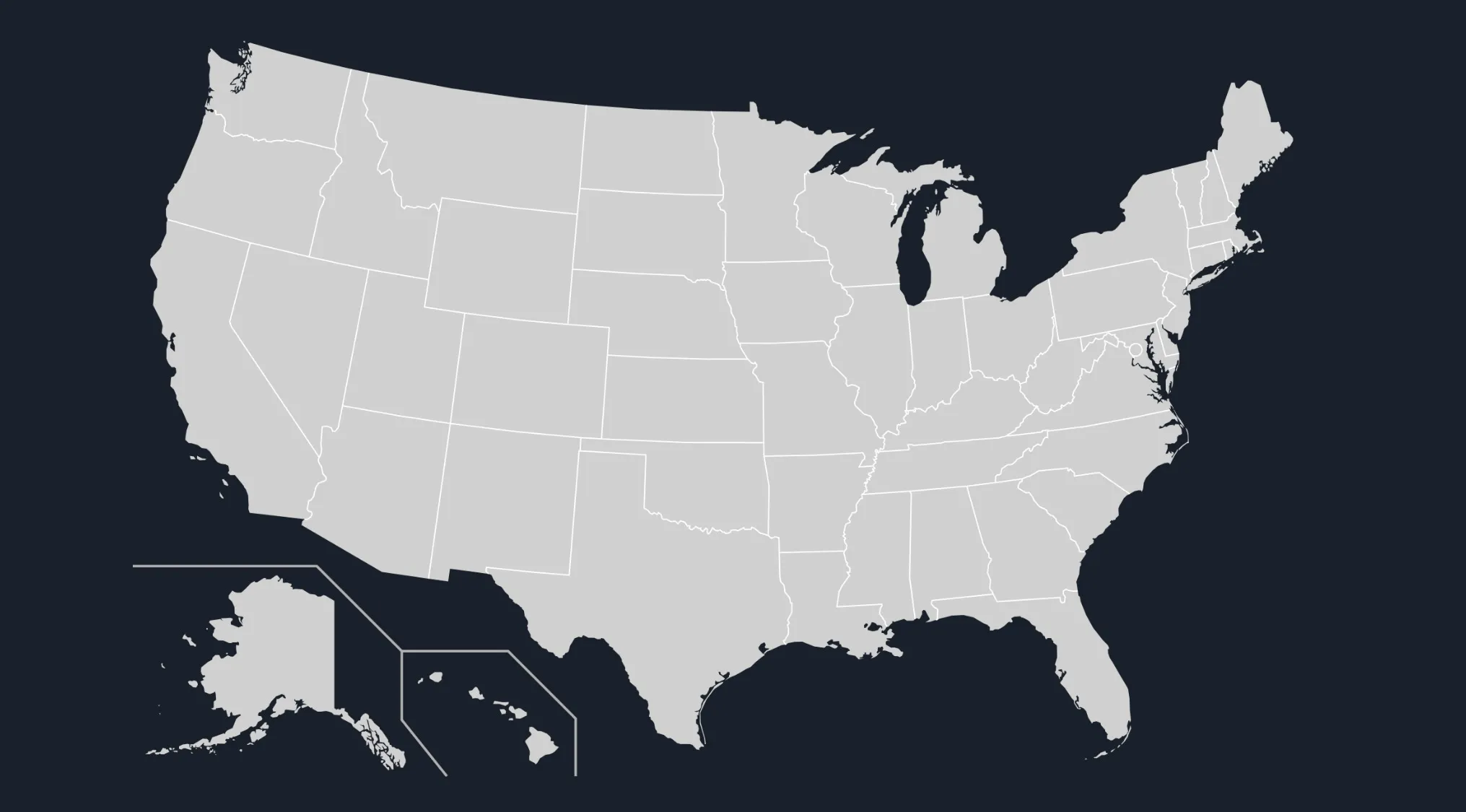 Map of the United States highlighting the last U.S. states to join the union in a pub quiz challenge.