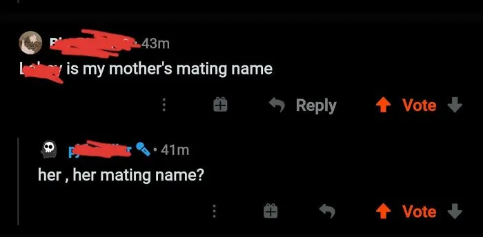 Her... Mating Name?