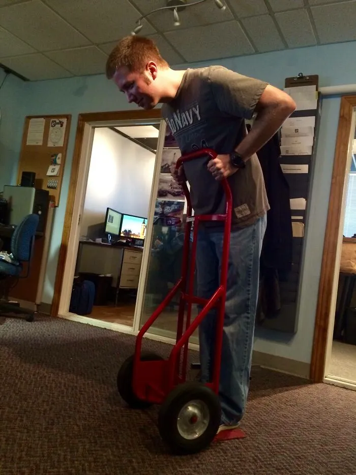 I Heard A Coworker Say, "This Segway Is Terrible." I Turned Around And Found Him Like This