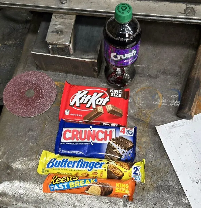 My Coworker Dropped A Part On His Foot And Broke A Toe. I Got Him A Care Package