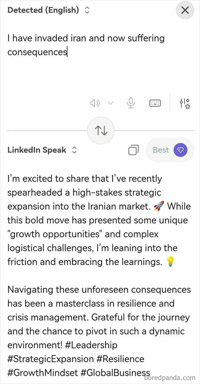 Someone Made A Google Translator For LinkedIn And The Results Are Absolutely Hilarious