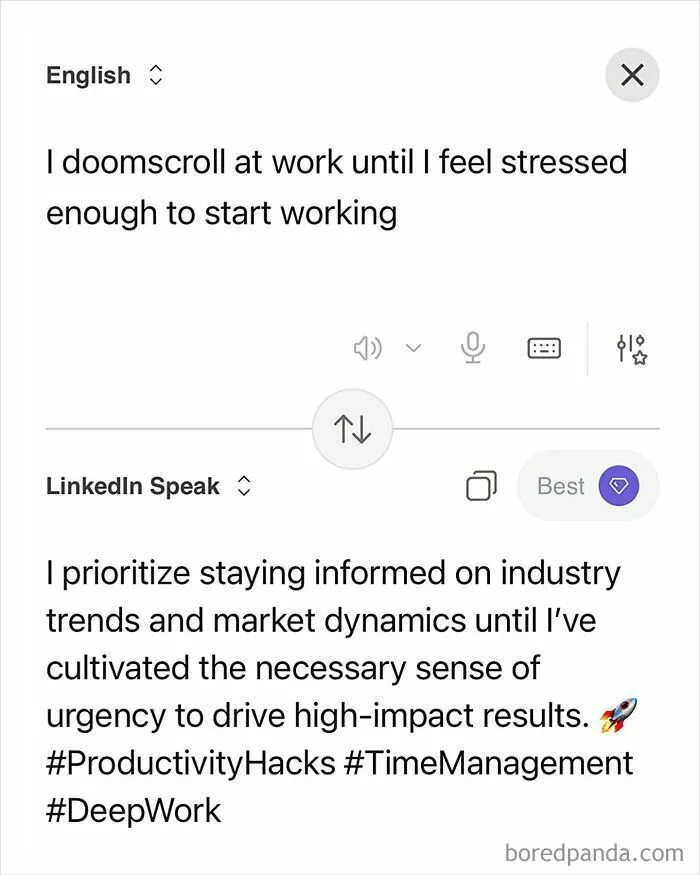 Someone Made A Google Translator For LinkedIn And The Results Are Absolutely Hilarious