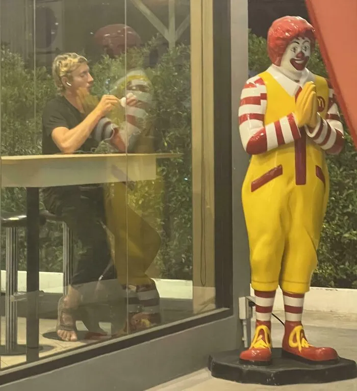 Intimate Moment At Maccas