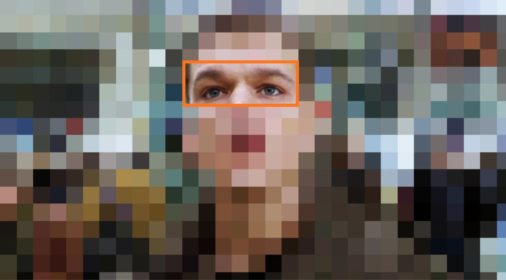 Close-up of a man's eyes highlighting the challenge to guess the movie from the characters' eyes in this visual quiz.