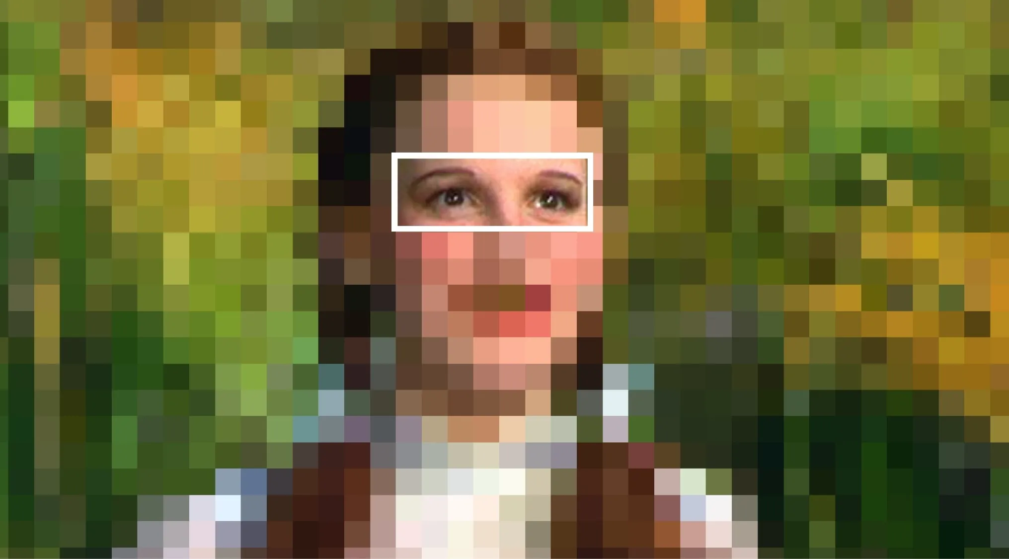 Close-up of a female character’s eyes from a classical fantasy film in the guess the movie eyes challenge.