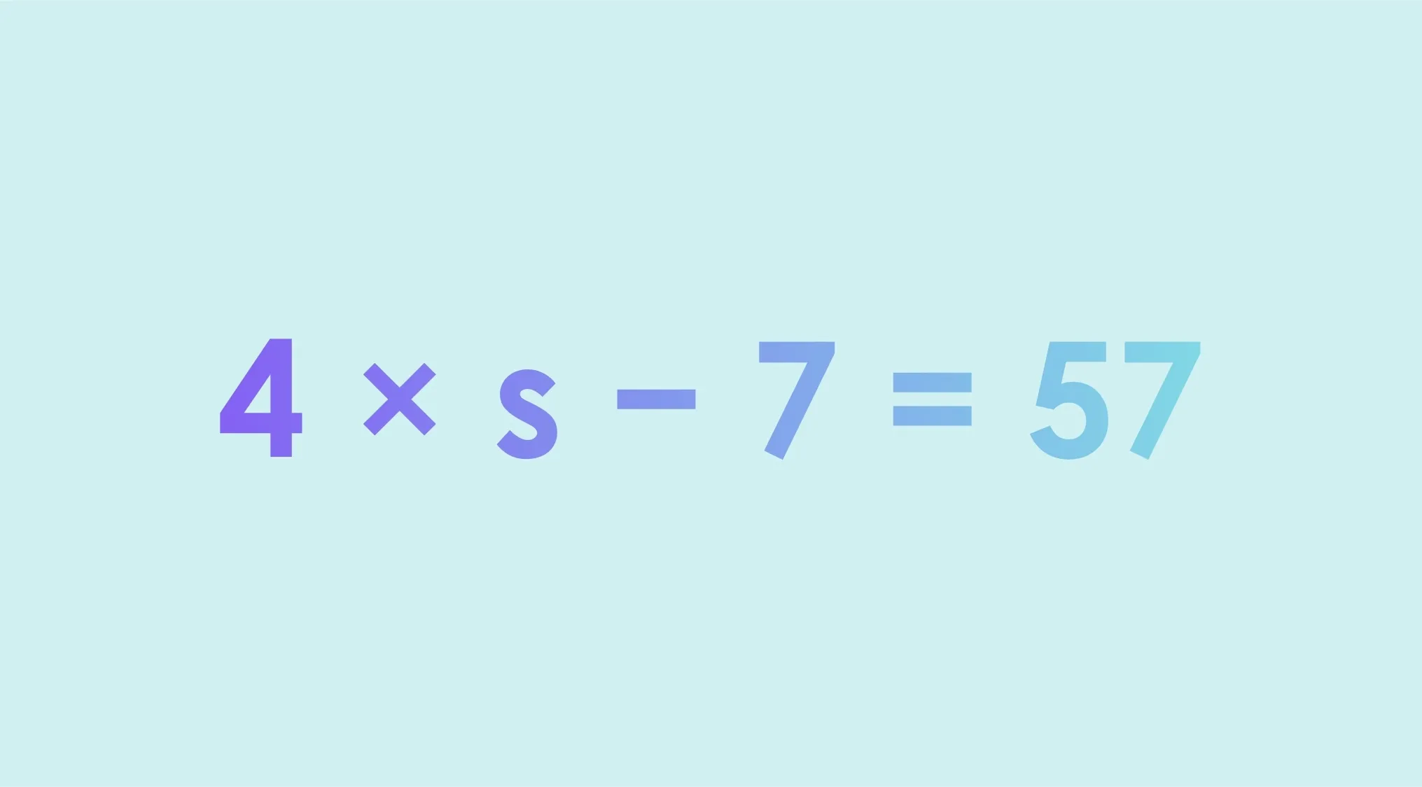 Equation puzzle showing a pattern recognition cognitive test to find the missing number in a simple math expression.