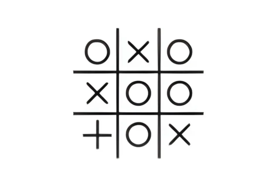 Tic tac toe grid showing a sequence of X and O moves for which grid comes next in the sequence puzzle
