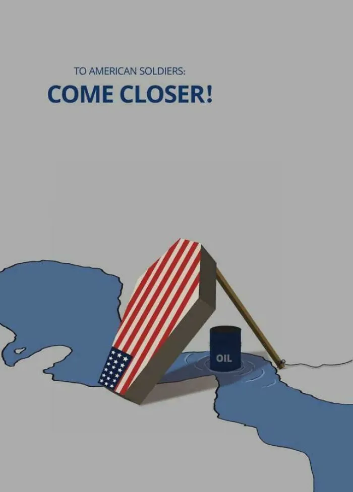 This Iran War Poster Warning Off American Invaders