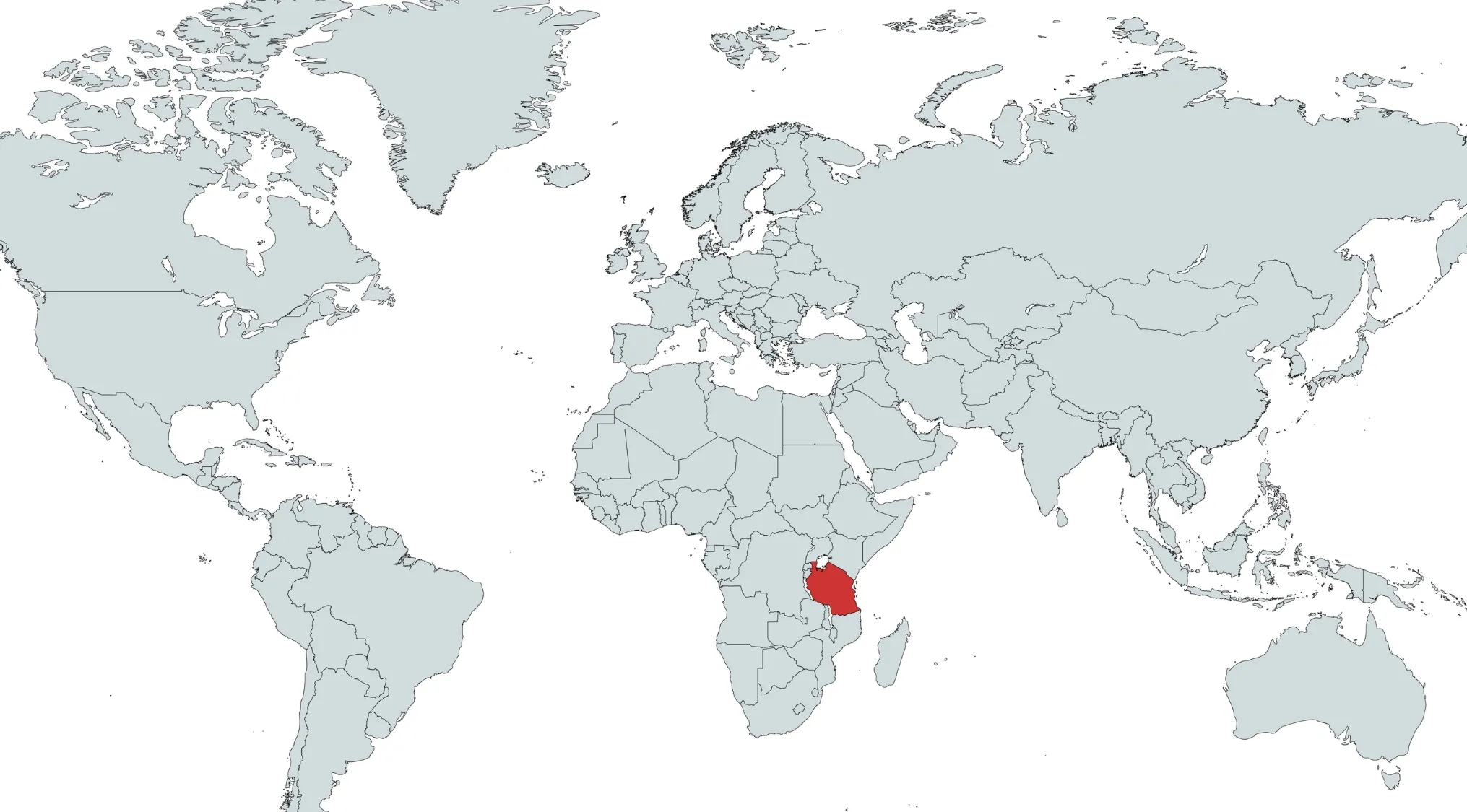 Map highlighting a country in East Africa, prompting viewers to guess the country on the map and which nation is marked.