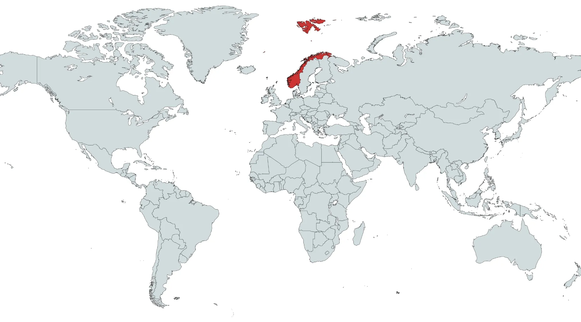World map with a country highlighted in red, prompting users to guess the country on the map quiz.
