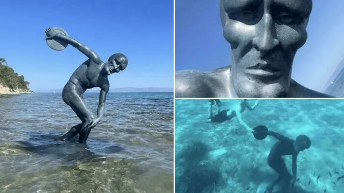 Seattle Artist Sunday Nobody Spent $25,000 To Create A Bronze Statue Combining Ancient Greek Discobolus With Handsome Squidward’s Face