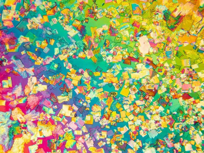 Picture Of Saccharin In My Polarising Microscope