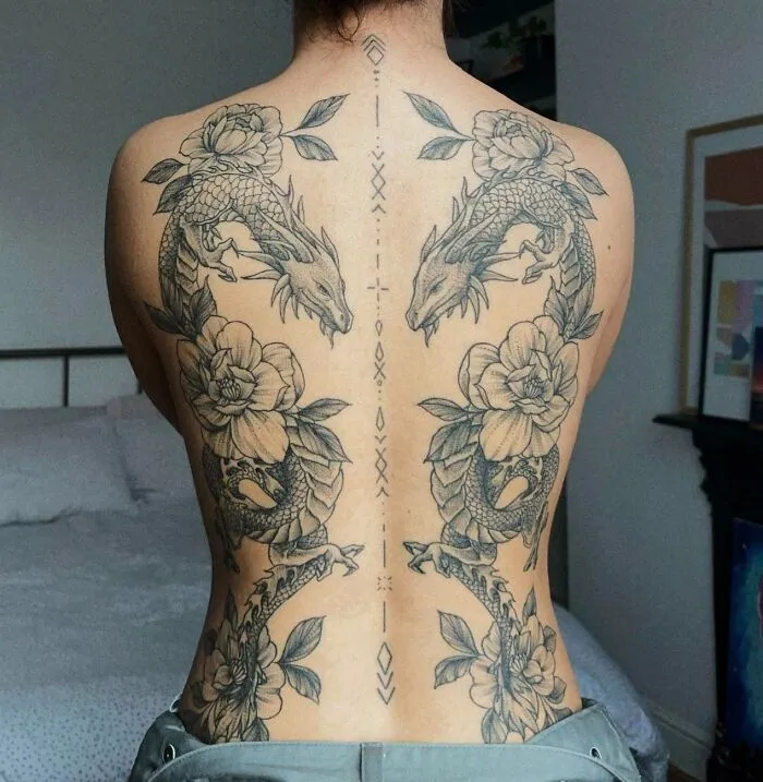 2 Full Days For Matching Dragons Done By Jade Stephenson At Halifax Tattoo, UK