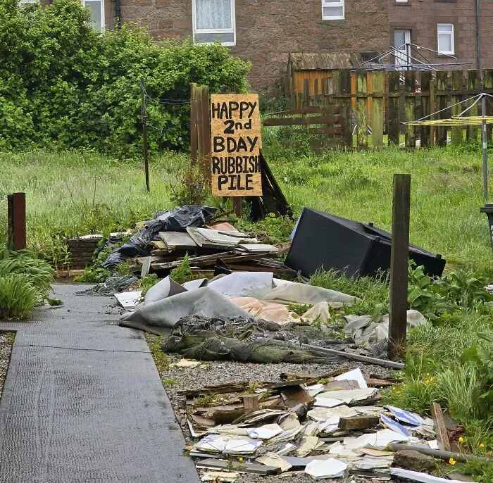 Neighbor Refuses To Move Rubbish
