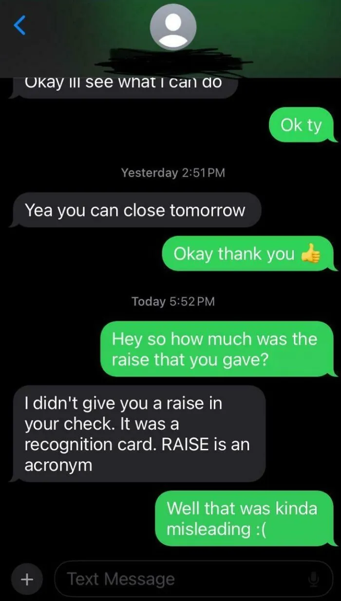 My Girlfriend's Job Gave Her A Fake Raise