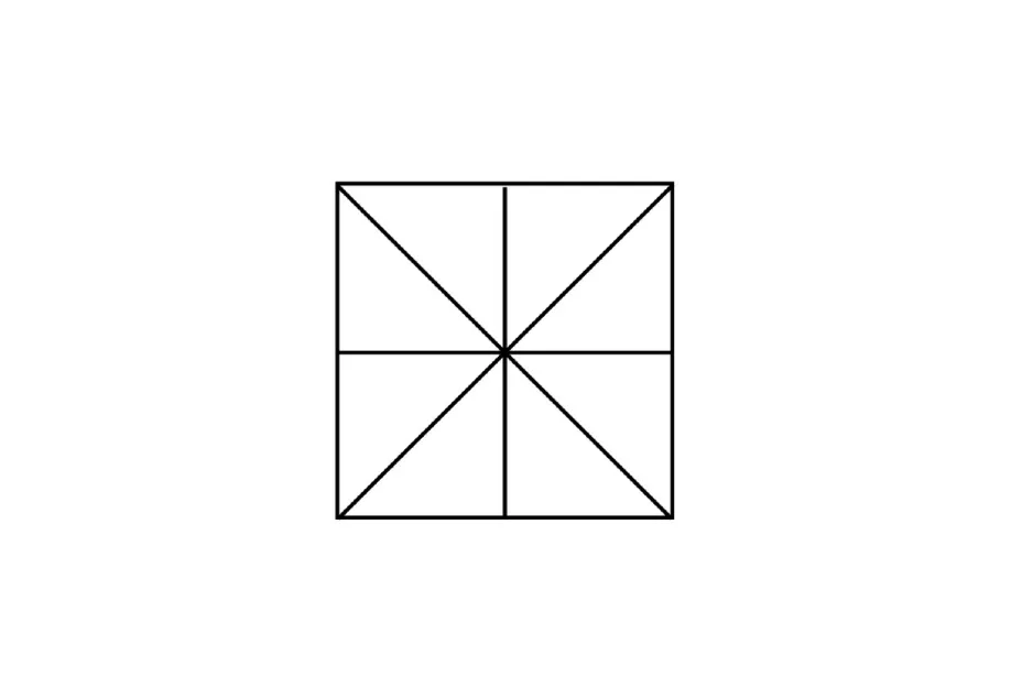 Geometric figure with diagonal and vertical lines inside a square, related to which figure correctly completes the sequence F.