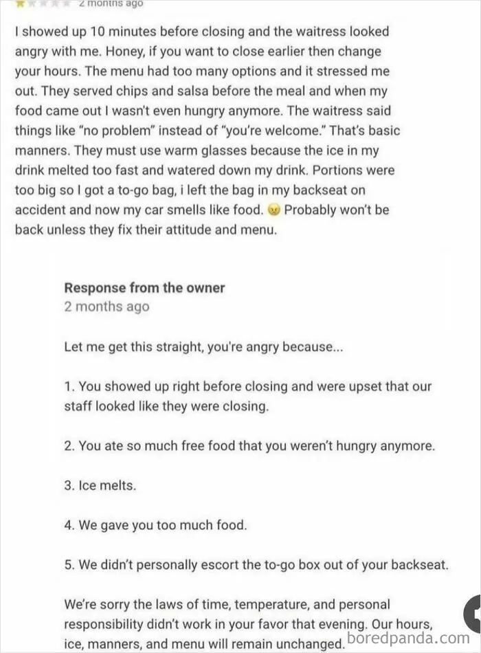 They Gave Me Too Much Food