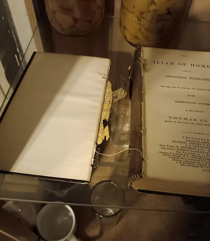 Guest's 8-Year-Old Child Damaged An Already Fragile Copy Of Homer's Iliad From 1872