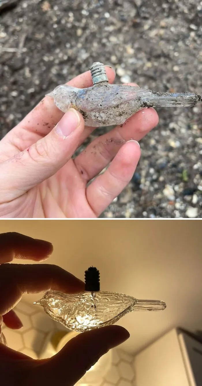 1930s Japanese Bird Light Bulb Found At An Old Dump Site