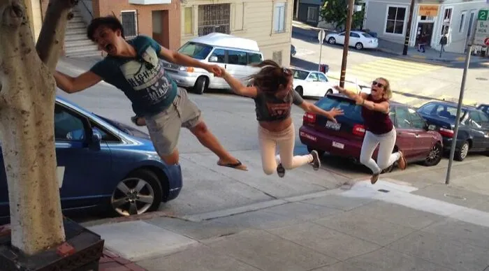 ¡La mejor foto de Humanos en San Francisco! Nos costó muchos intentos conseguirla.