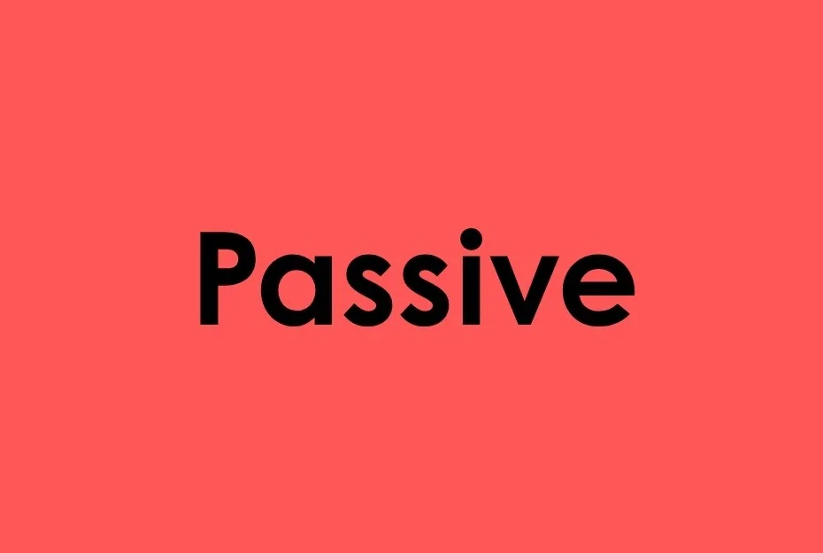 Passive respiration keyword displayed in bold black font on a plain red background for educational content.