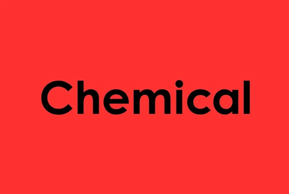 Chemical text in bold black font on a bright red background representing chemical respiration requiring oxygen.