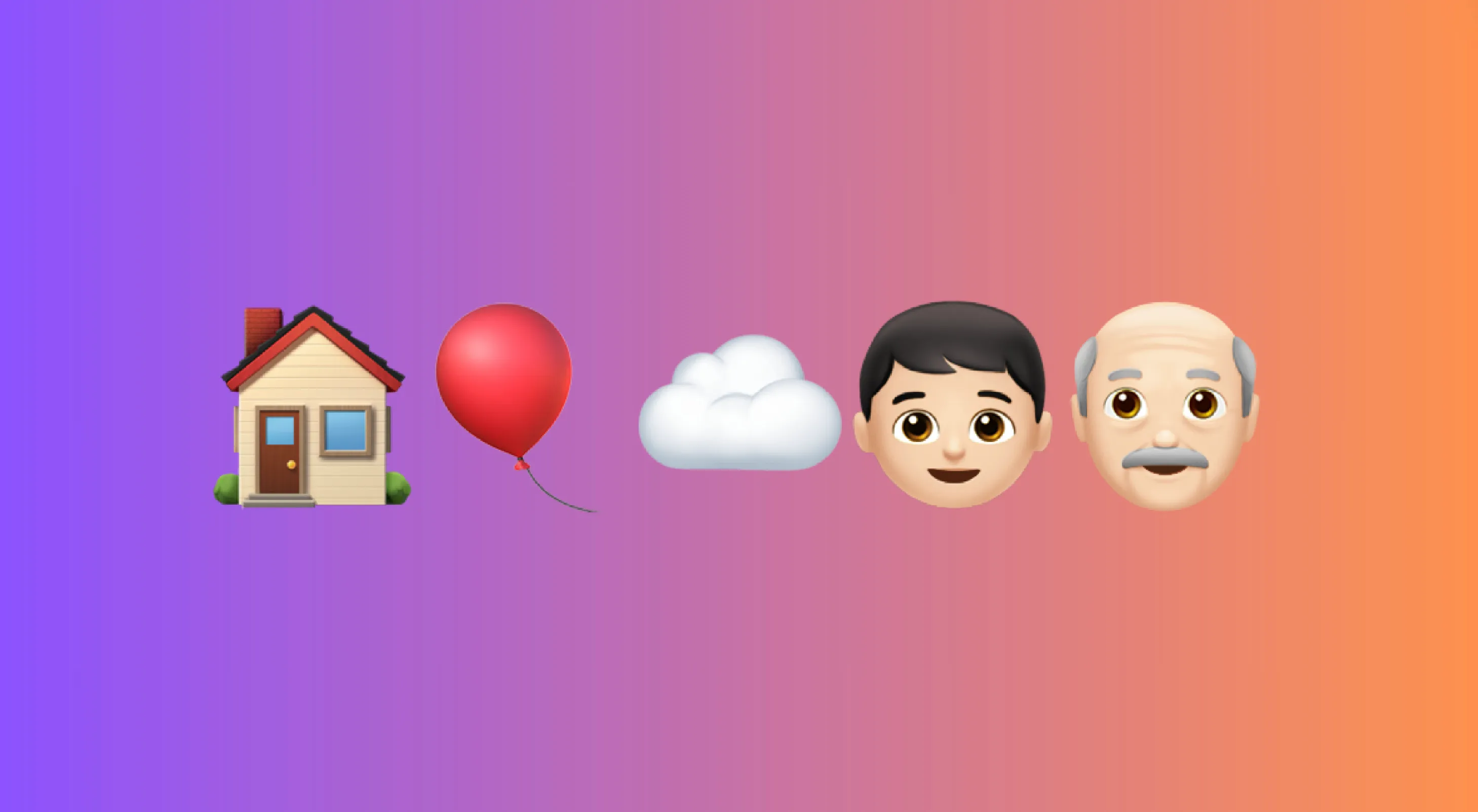 Emoji combo showing house, red balloon, cloud, and two male faces, used to guess the animated movie based on emoji clues.