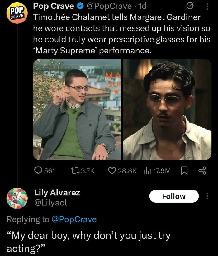 Favourite Method Actor Who Would Literally Blind Themselves If It Meant The Academy Awards Would Notice Him?
