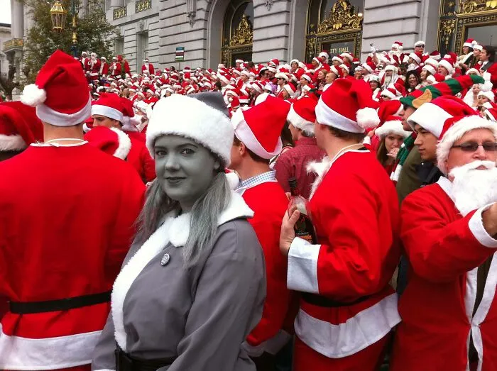 Desaturated Santa Is Still The Best Costume I’ve Ever Done (Not Photoshopped)