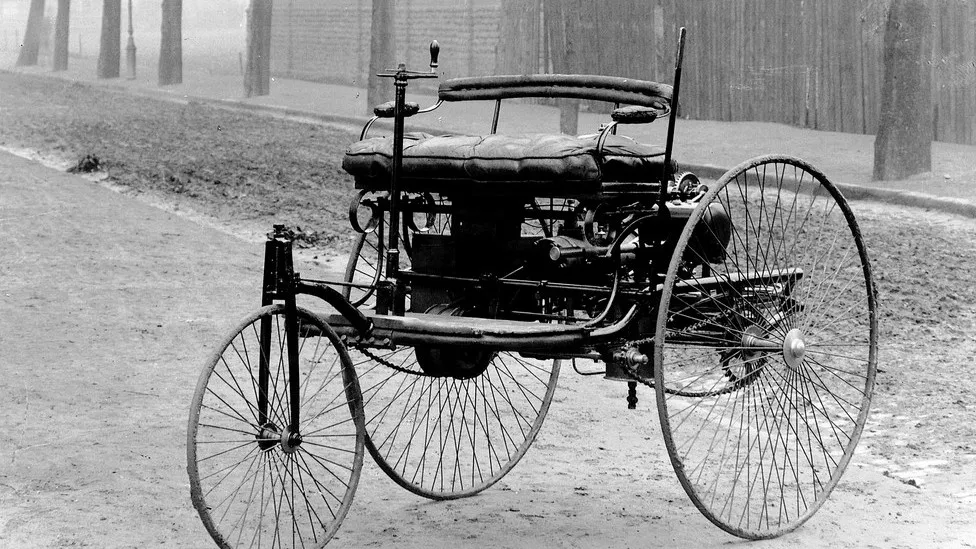 Early gasoline-powered automobile from Germany, known for pioneering car manufacturing and automotive innovation.