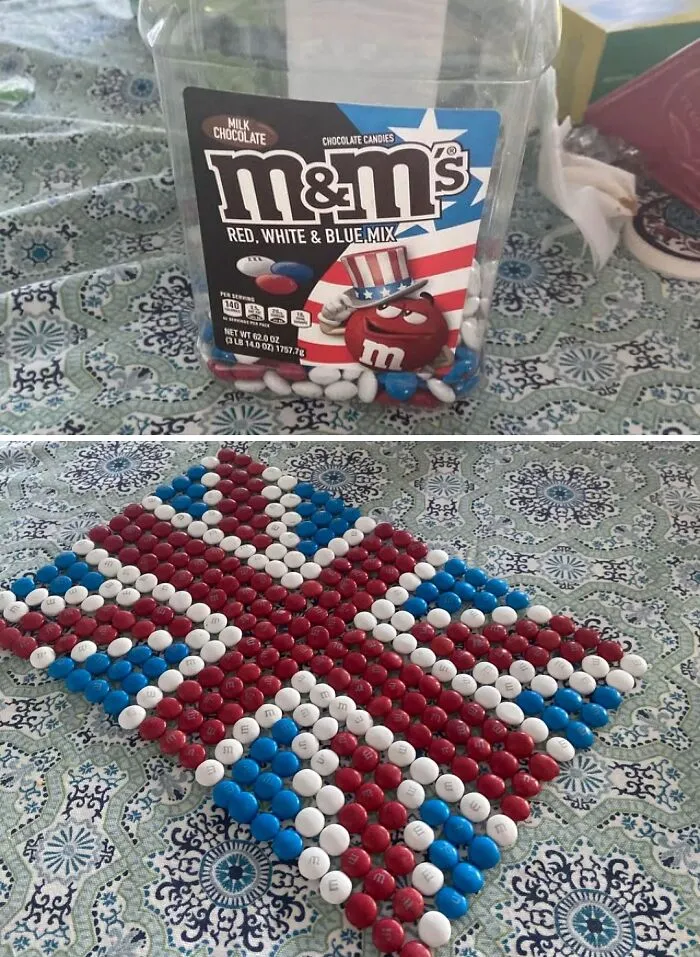 Bought The 4th Of July M&ms Specifically To Do This