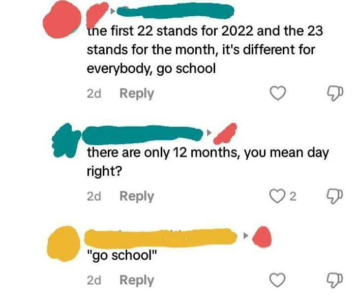 Social media comments showing confusion about dates and months, highlighting moments people were sure but wrong.