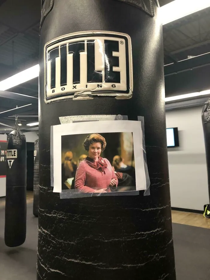 Anti-Valentine’s Day At My Gym, And We Were Allowed To Bring In A Picture Of Someone We Don’t Like, So Naturally