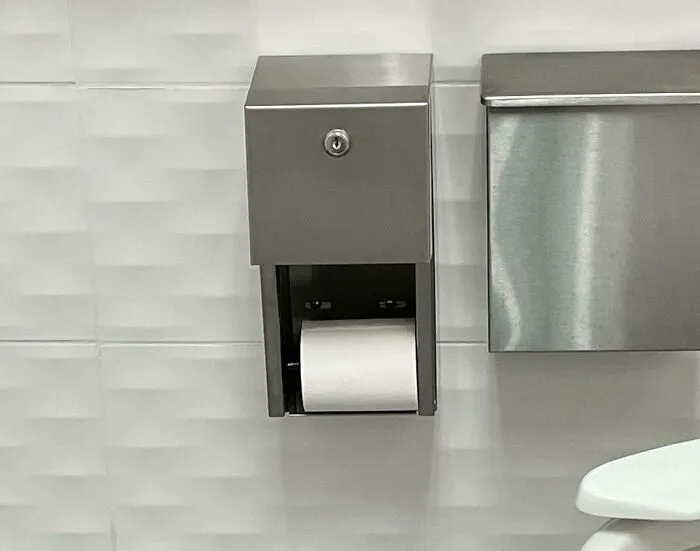 Noticed This Face In The TP Holder While Washing My Hands