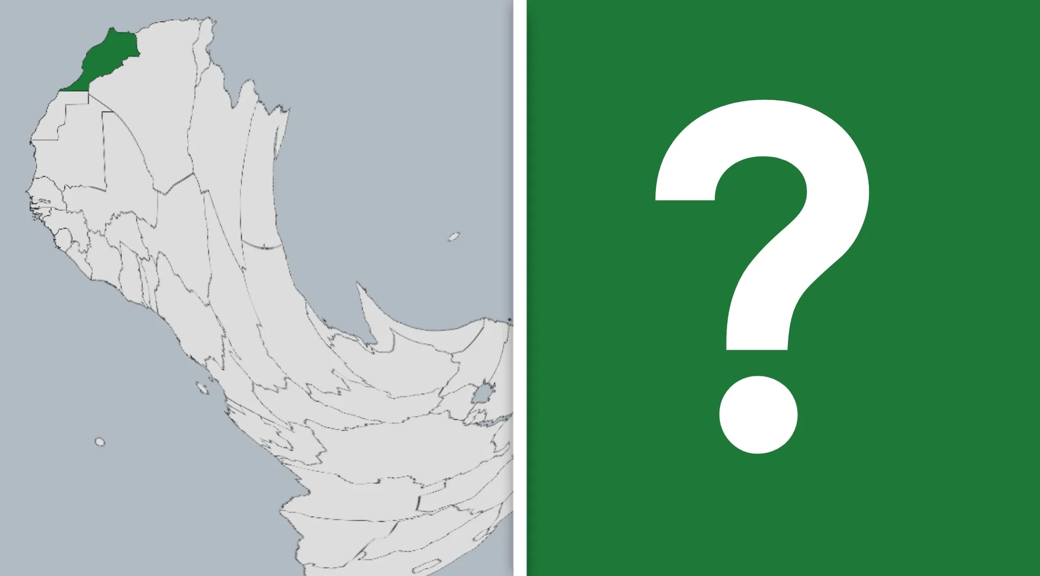 Highlighted country on a twisted map puzzle in Guess The Country from the Crazy Map Part 5 quiz challenge.