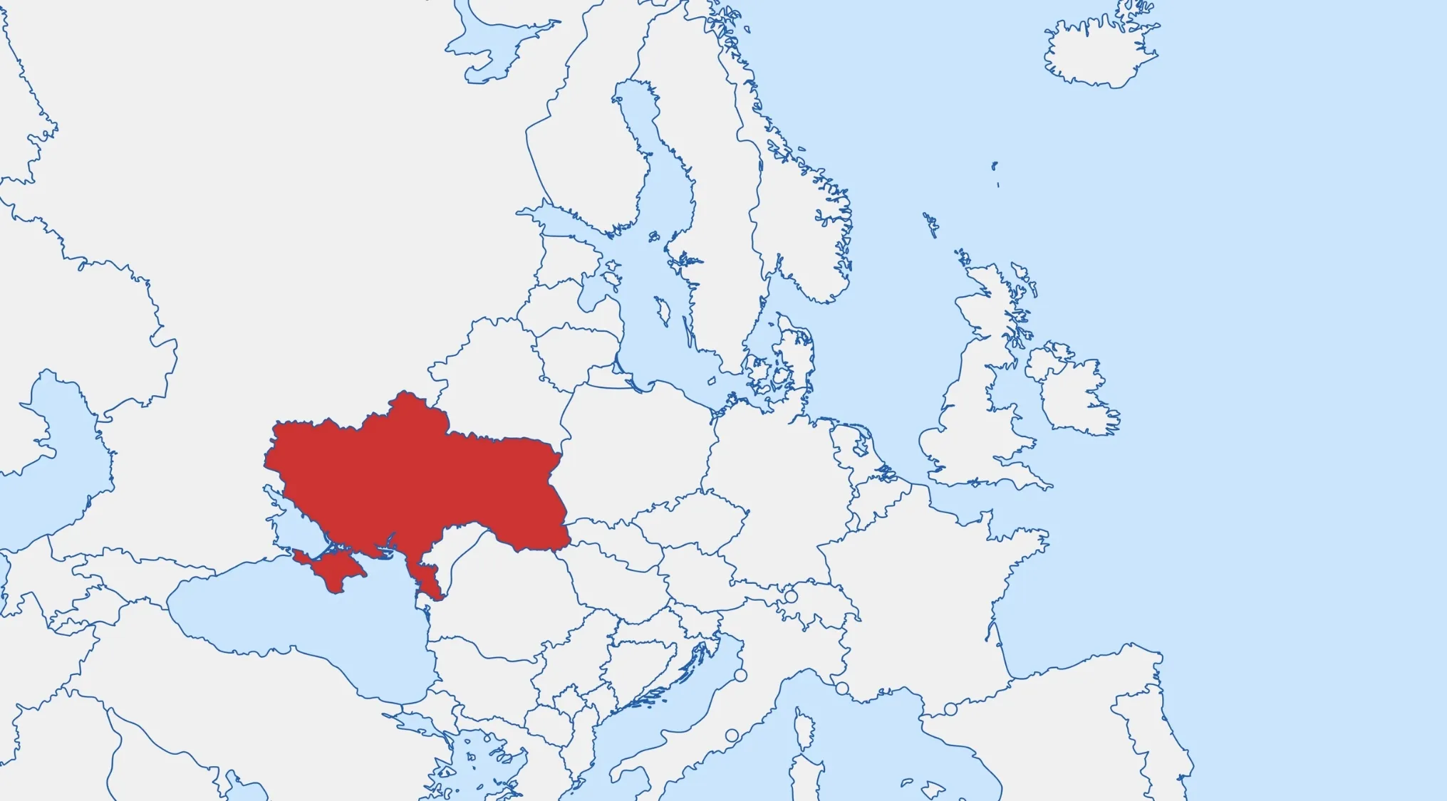 Mirrored map highlighting a European country in red for the guess the country from the crazy map challenge.
