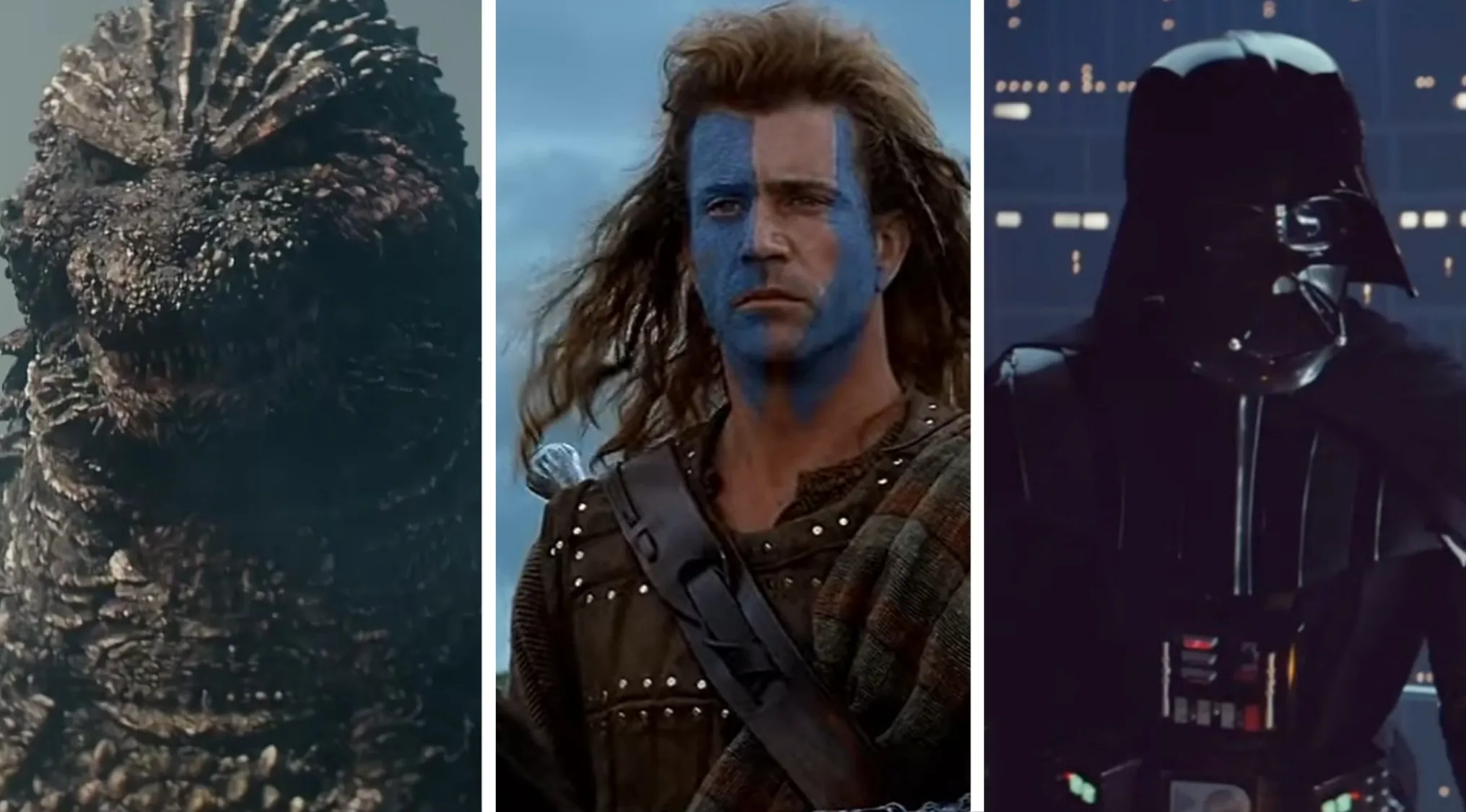 Three iconic movie characters shown side by side, relating to the game Two Truths And A Lie total fabrication.