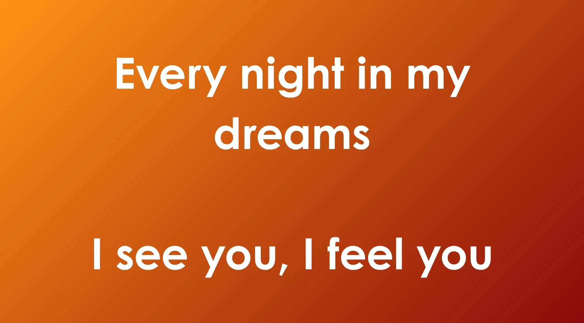 Opening lyrics of 80s and 90s songs guessing game featuring Celine Dion song lyrics on an orange gradient background.