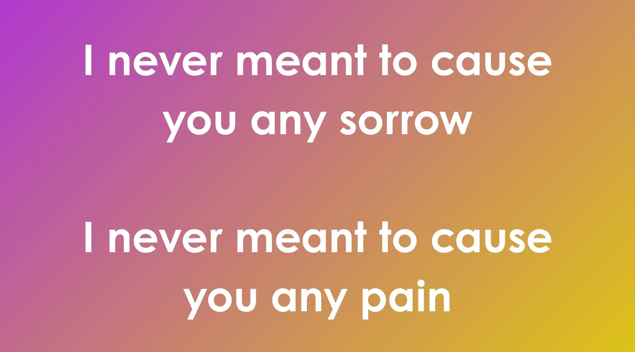 Opening lyrics of 80s and 90s songs displayed in bold white text on a pink to yellow gradient background.
