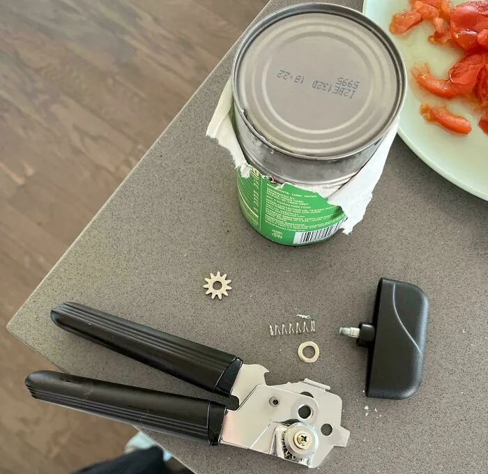 Can Opener Fell Apart While I Was Opening A Can Of Corn