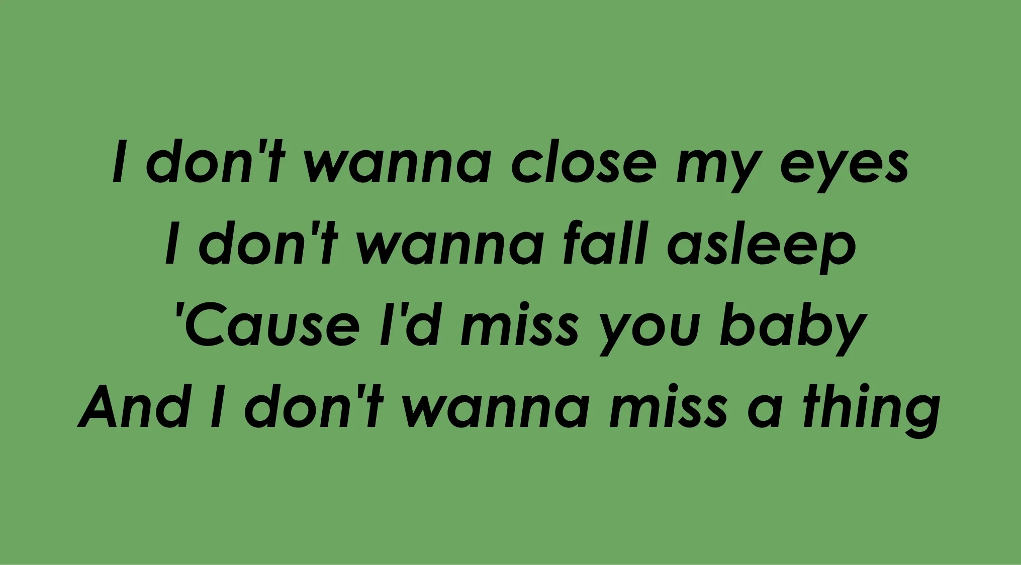 Lyrics from Who Wants To Be A Millionaire question featuring song by band Aerosmith on green background.