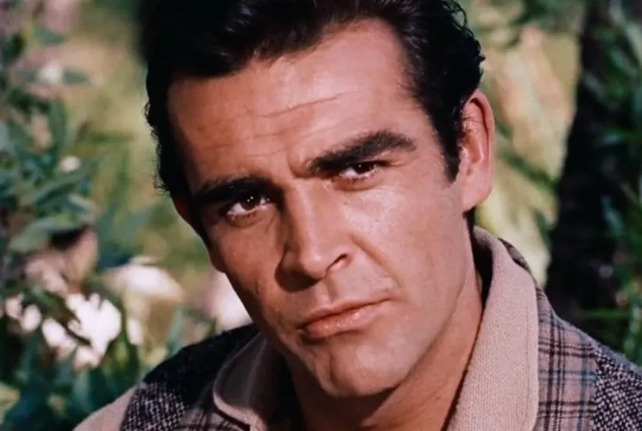 Sean Connery portrait outdoors with intense expression, related to James Bond actors in official EON films quiz.